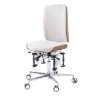 Krzesło zdrowotne RUCK STOOL Bioswing, CPL Orzech, biały